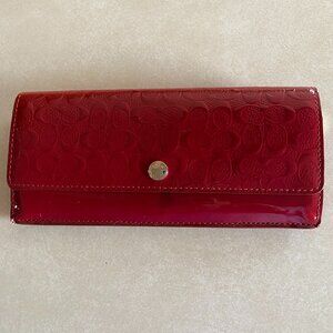 Coach Red Patent Wallet